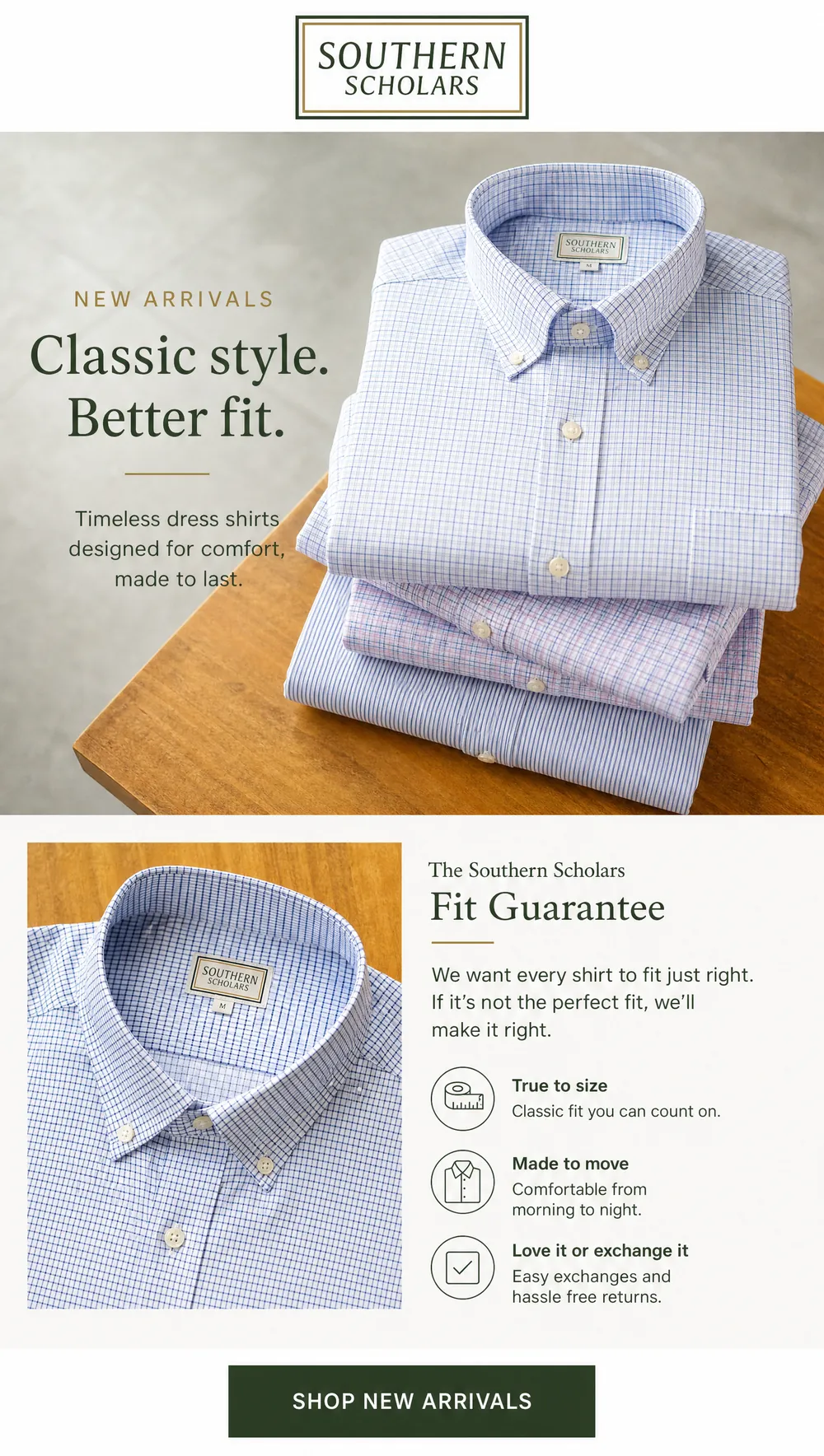 Email design for Southern Scholars